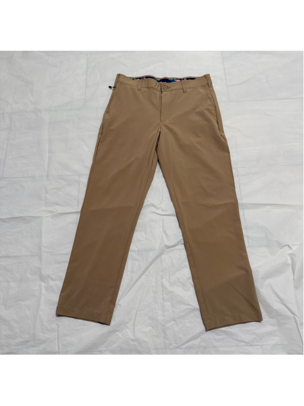 Birdie Bound Men’s Tan Performance Golf Pants Size 32x30
